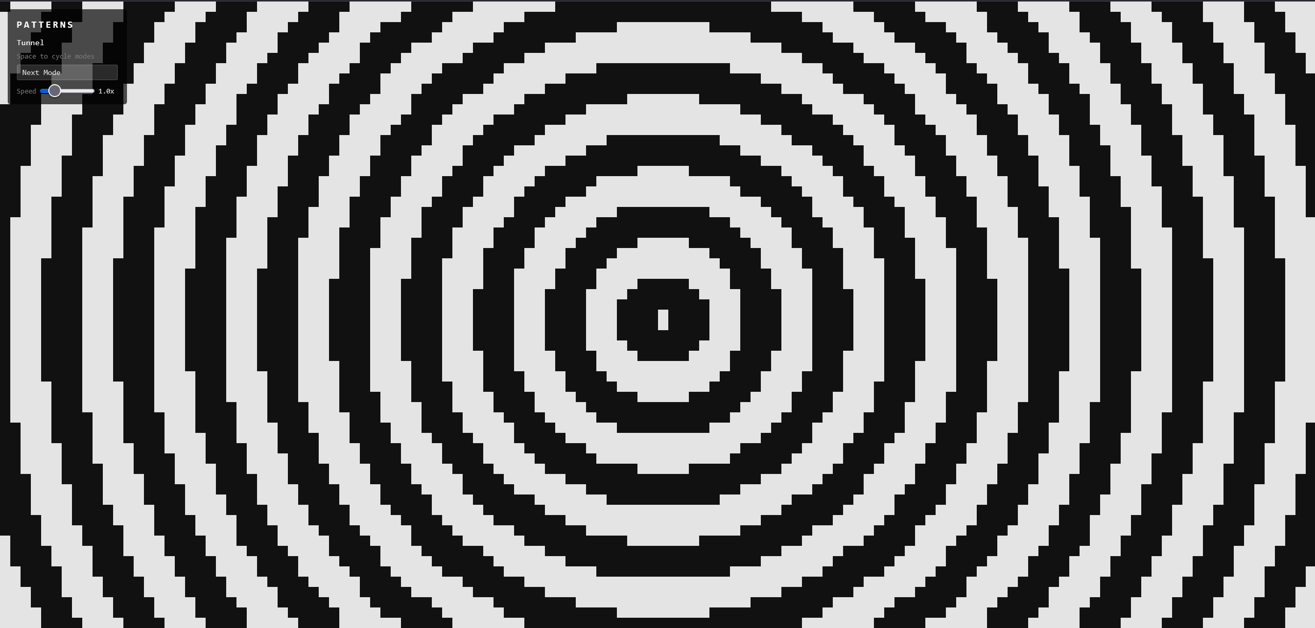 Spirals demo rendered in a checkbox grid